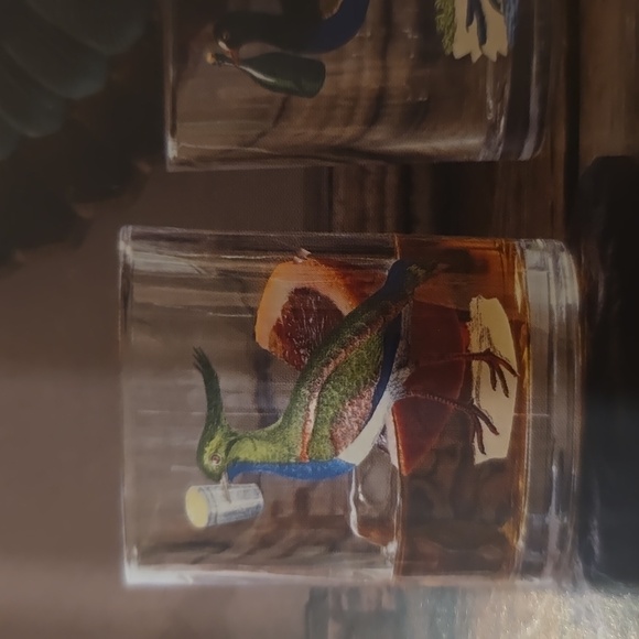 John Derian Multicolor Assorted bird highball Designs Cocktail Glasses 4 pcs Set - Picture 7 of 11